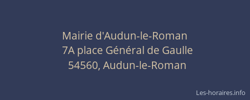 Mairie d'Audun-le-Roman