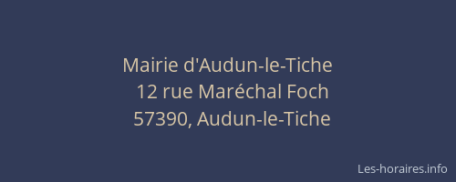 Mairie d'Audun-le-Tiche