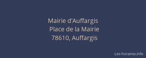 Mairie d'Auffargis