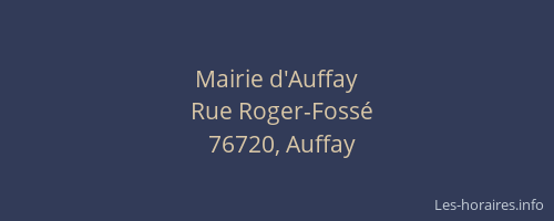 Mairie d'Auffay