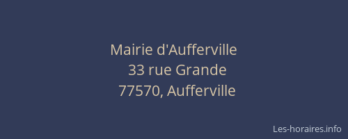 Mairie d'Aufferville