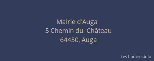 Mairie d'Auga