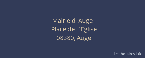 Mairie d' Auge