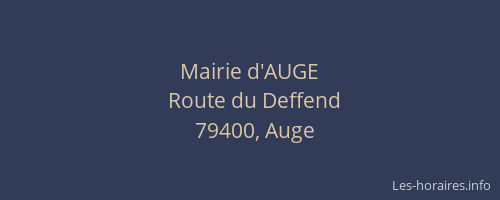Mairie d'AUGE