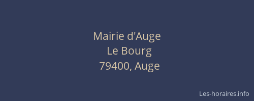 Mairie d'Auge