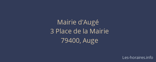 Mairie d'Aug&eacute;