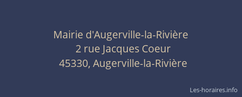 Mairie d'Augerville-la-Rivière