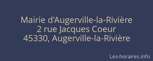 Mairie d'Augerville-la-Rivière