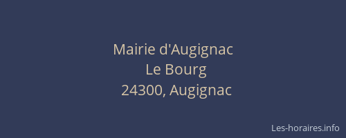 Mairie d'Augignac