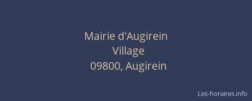 Mairie d'Augirein