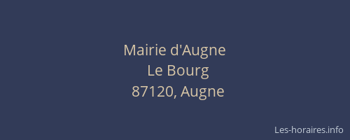 Mairie d'Augne