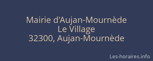 Mairie d'Aujan-Mournède