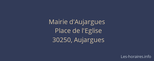 Mairie d'Aujargues