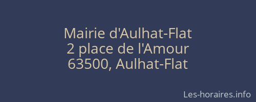 Mairie d'Aulhat-Flat