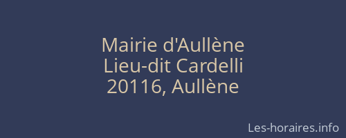 Mairie d'Aull&egrave;ne