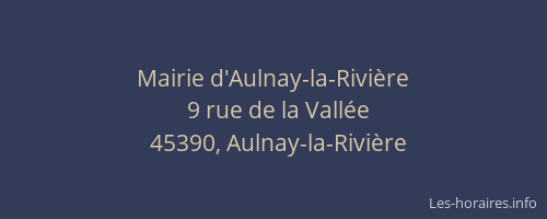 Mairie d'Aulnay-la-Rivière