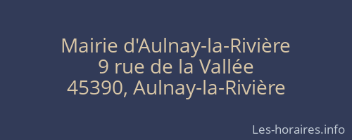 Mairie d'Aulnay-la-Rivière