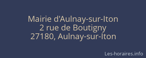 Mairie d'Aulnay-sur-Iton