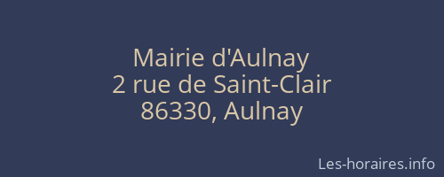 Mairie d'Aulnay