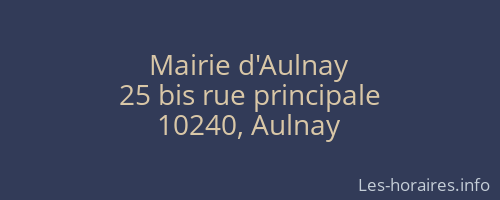 Mairie d'Aulnay