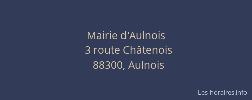 Mairie d'Aulnois