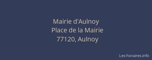 Mairie d'Aulnoy