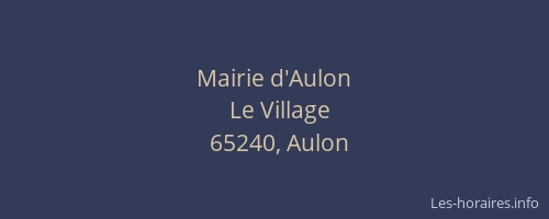 Mairie d'Aulon