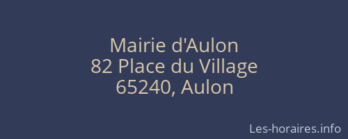Mairie d'Aulon