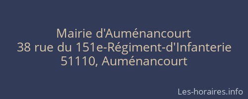 Mairie d'Auménancourt