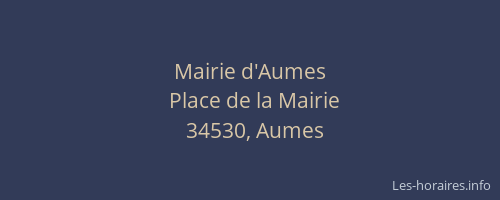 Mairie d'Aumes