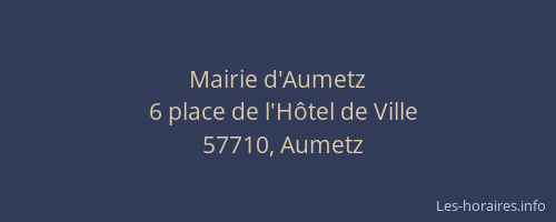 Mairie d'Aumetz