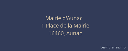 Mairie d'Aunac