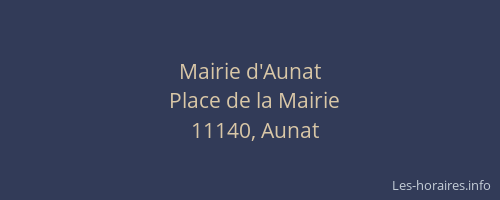 Mairie d'Aunat