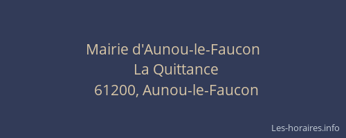 Mairie d'Aunou-le-Faucon