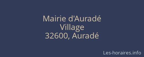 Mairie d'Auradé