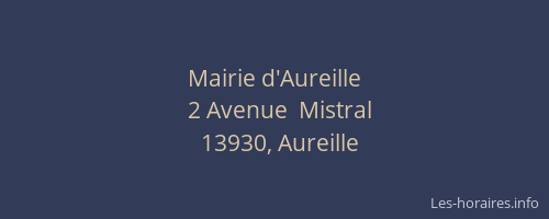 Mairie d'Aureille