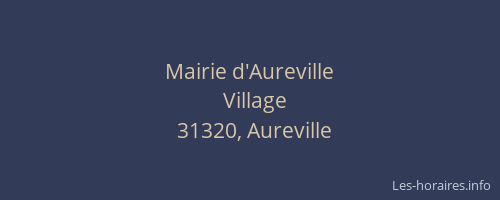 Mairie d'Aureville