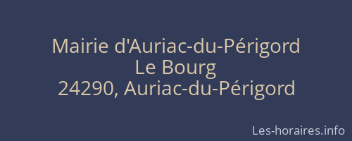 Mairie d'Auriac-du-Périgord