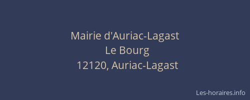 Mairie d'Auriac-Lagast