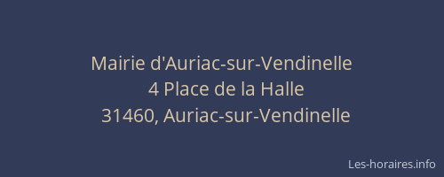 Mairie d'Auriac-sur-Vendinelle