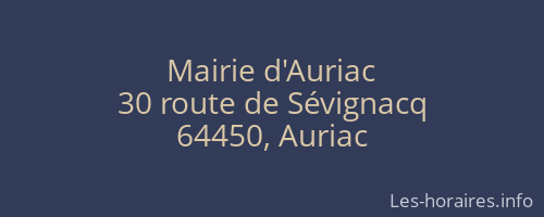 Mairie d'Auriac