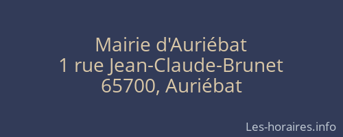 Mairie d'Auriébat