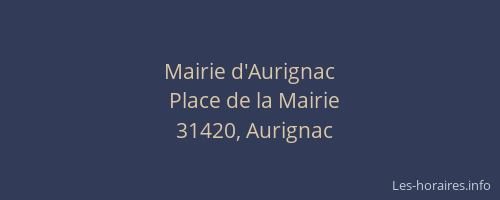 Mairie d'Aurignac