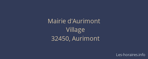 Mairie d'Aurimont