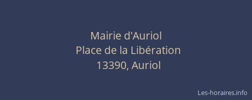 Mairie d'Auriol