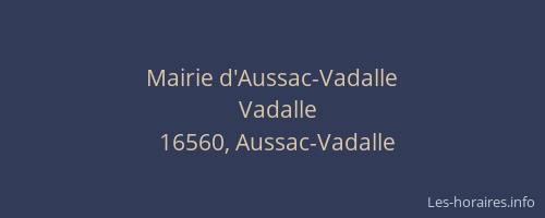 Mairie d'Aussac-Vadalle