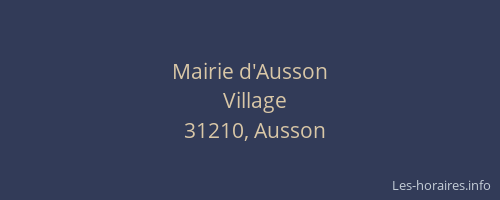 Mairie d'Ausson