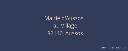 Mairie d'Aussos