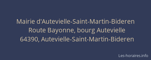 Mairie d'Autevielle-Saint-Martin-Bideren