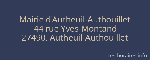 Mairie d'Autheuil-Authouillet